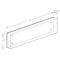 Azar Displays Black Acrylic Block with Metal Back Plate 3 in. X 11 in., 2PK 104664-BLK-2PK - alternate 3